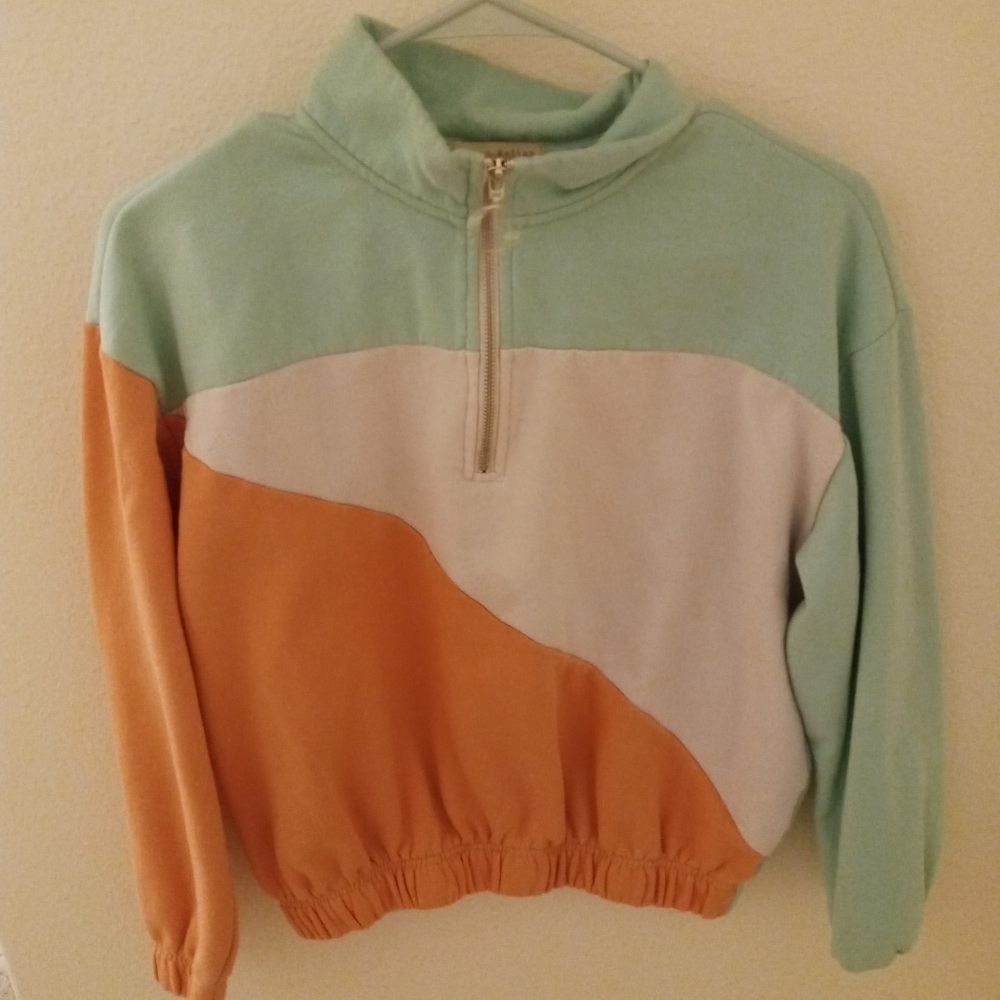 Striped elastics hoodie